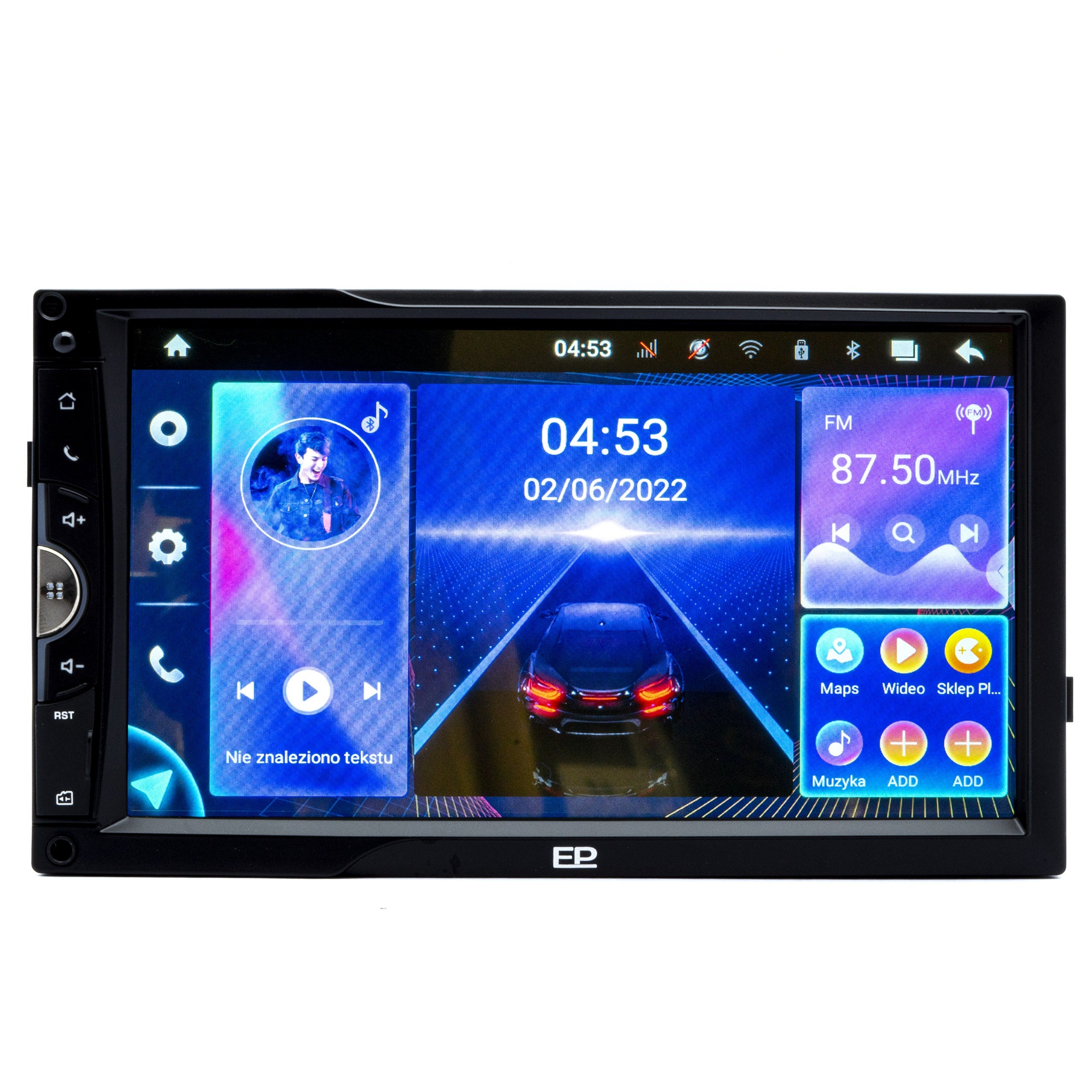 2-DIN-bilstereo – Svart – 9V - 16V