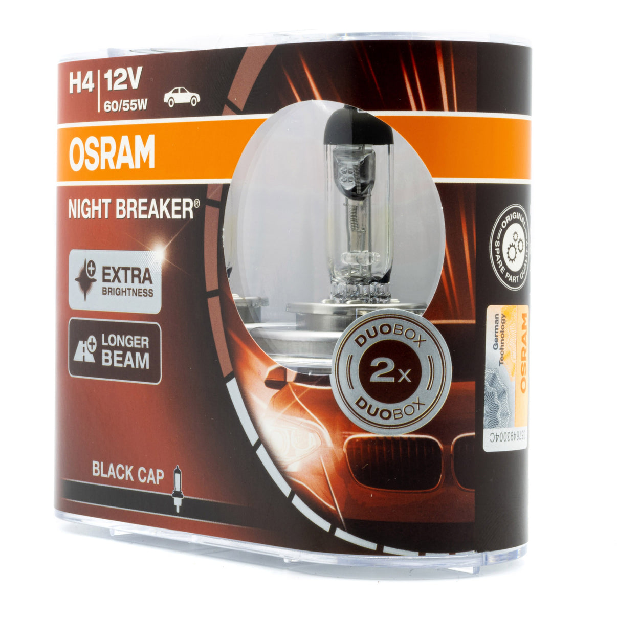 Halogenlampa – OSRAM – H4 – 4200K – 9V - 16V – 60/55 W – 2-pack