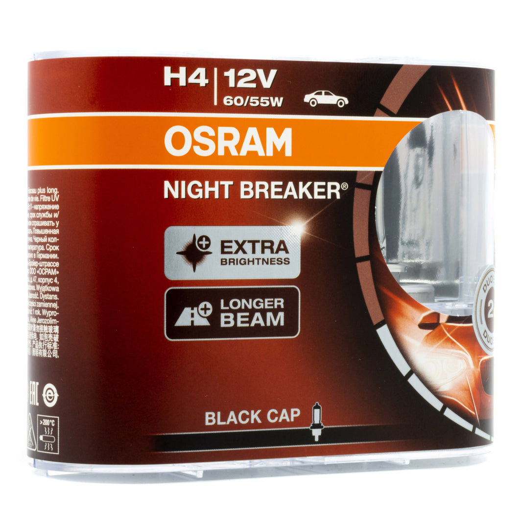 Halogenlampa – OSRAM – H4 – 4200K – 9V - 16V – 60/55 W – 2-pack