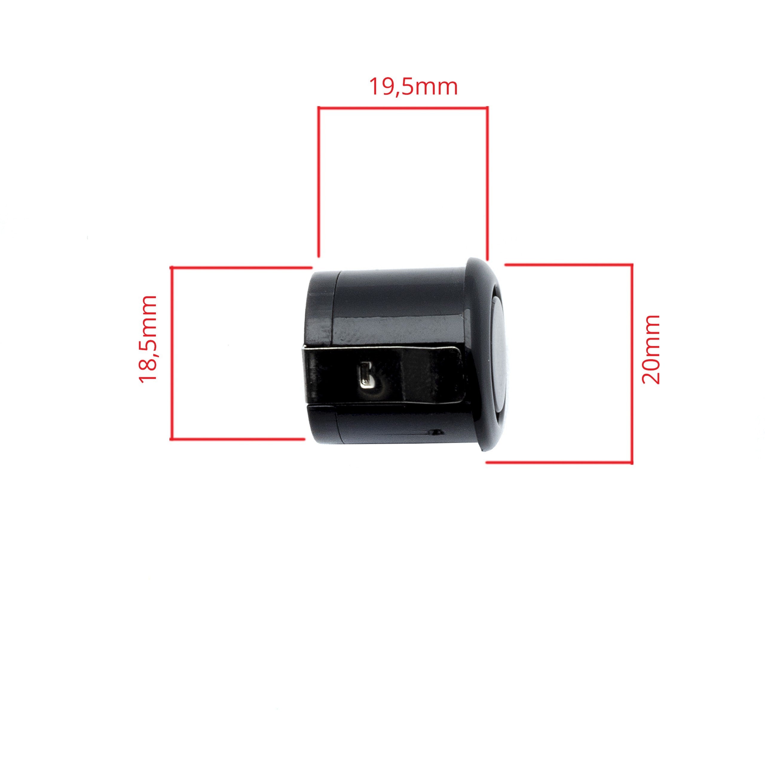 Parkeringssensor med display – Svart – ultraljudssensor – 4 sensorer – 4x 2,5 m