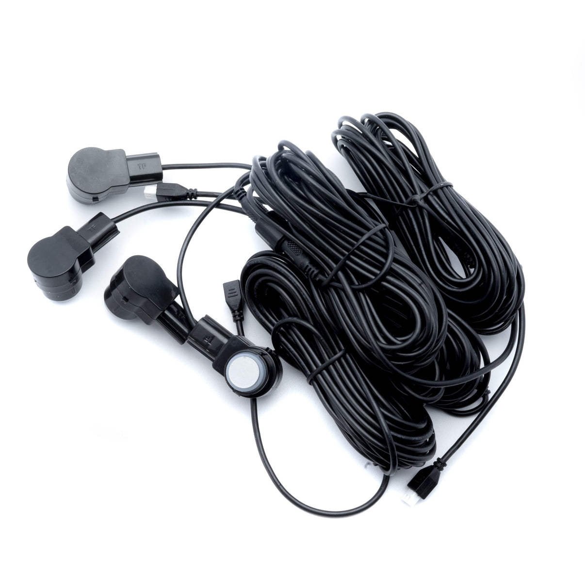 Parkeringssensor med display – Silver – ultraljudssensor – 4 sensorer – 4x 2,5 m