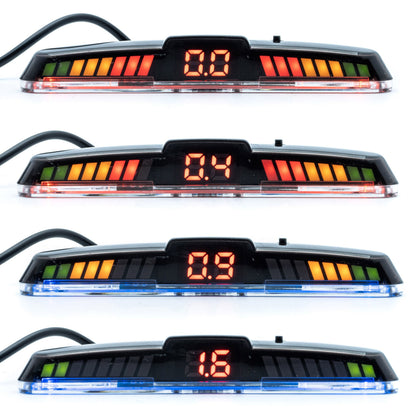 Parkeringssensor med display – Olivgrön – ultraljudssensor – 4 sensorer