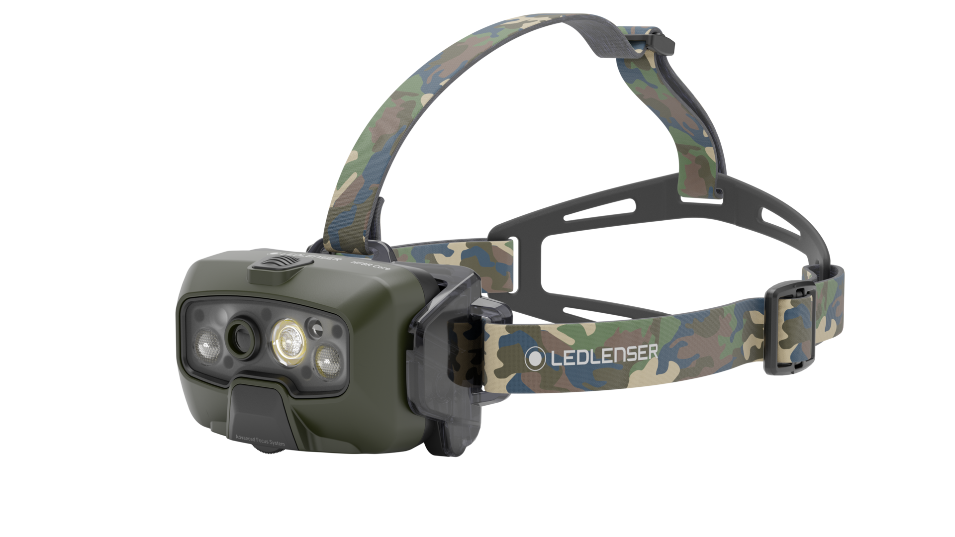 LEDLENSER HF8R Core RGB Camo – närbild detaljer | LEDLENSER