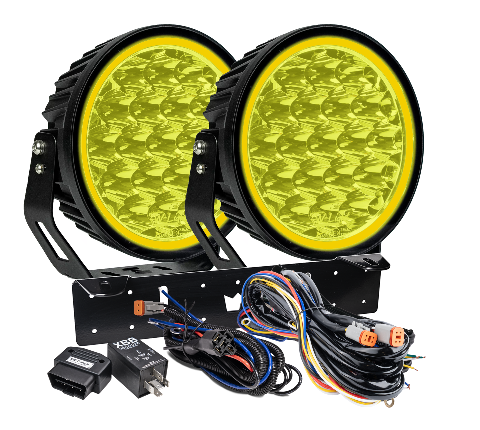produktbild framifrån visande W – Light XTREME W9 RAD2 – Yellow – W-Light