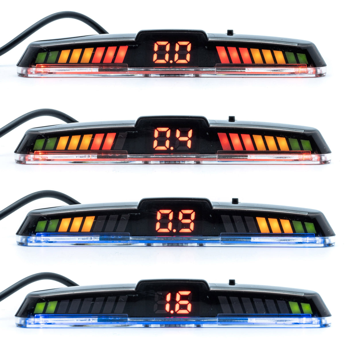 Parkeringssensor med display – Indigoblå – ultraljudssensor – 4 sensorer