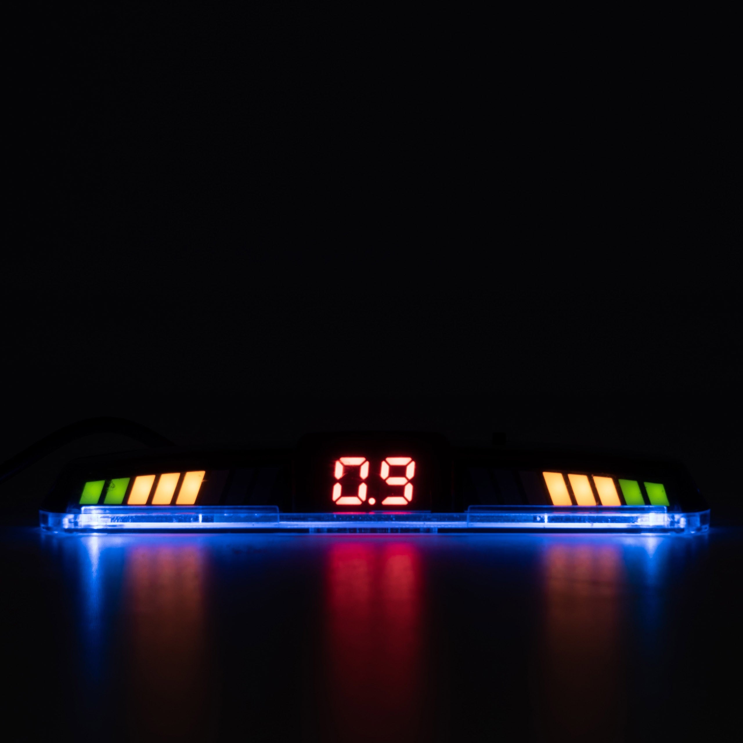 Parkeringssensor med display – Askgrå – ultraljudssensor – 4 sensorer – 4x 2,5 m