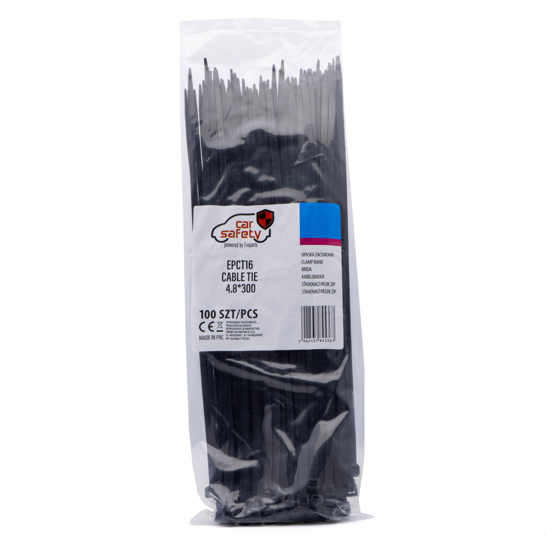 Buntband – Svart – 300 mm – 4,8 mm