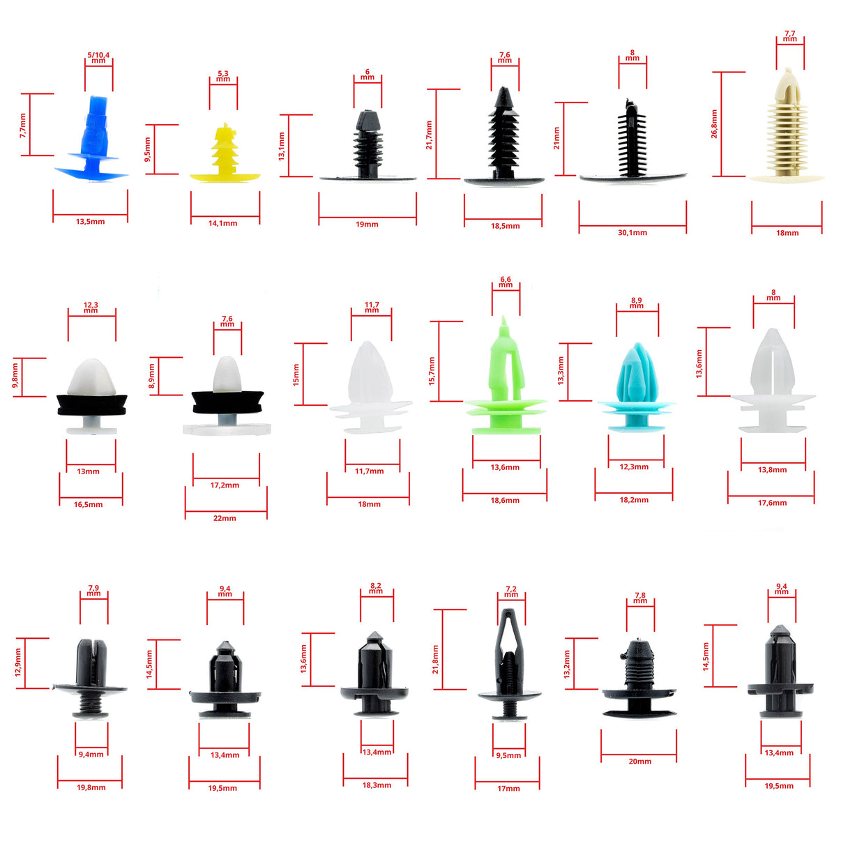 Fästclips – 500-pack