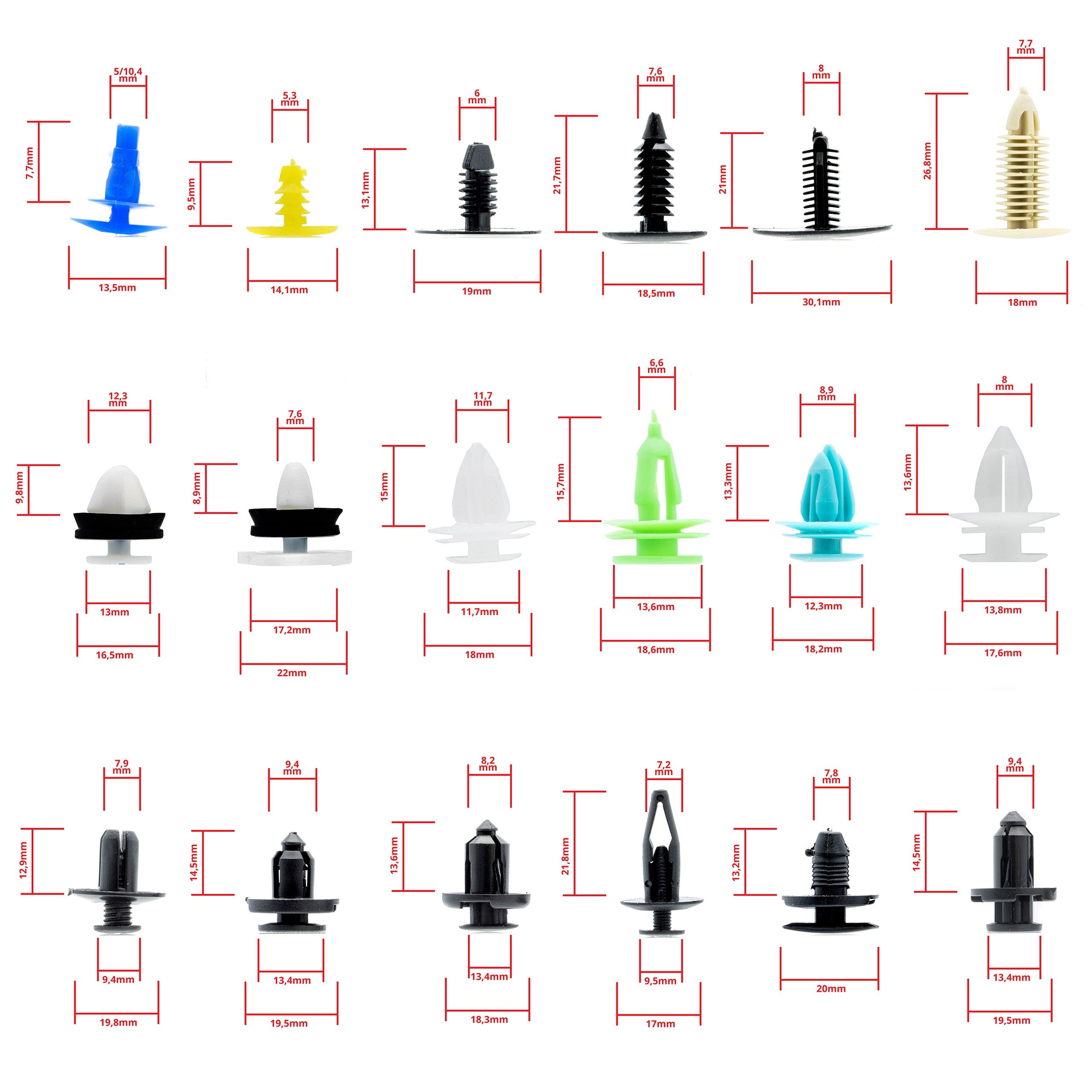 Fästclips – 500-pack