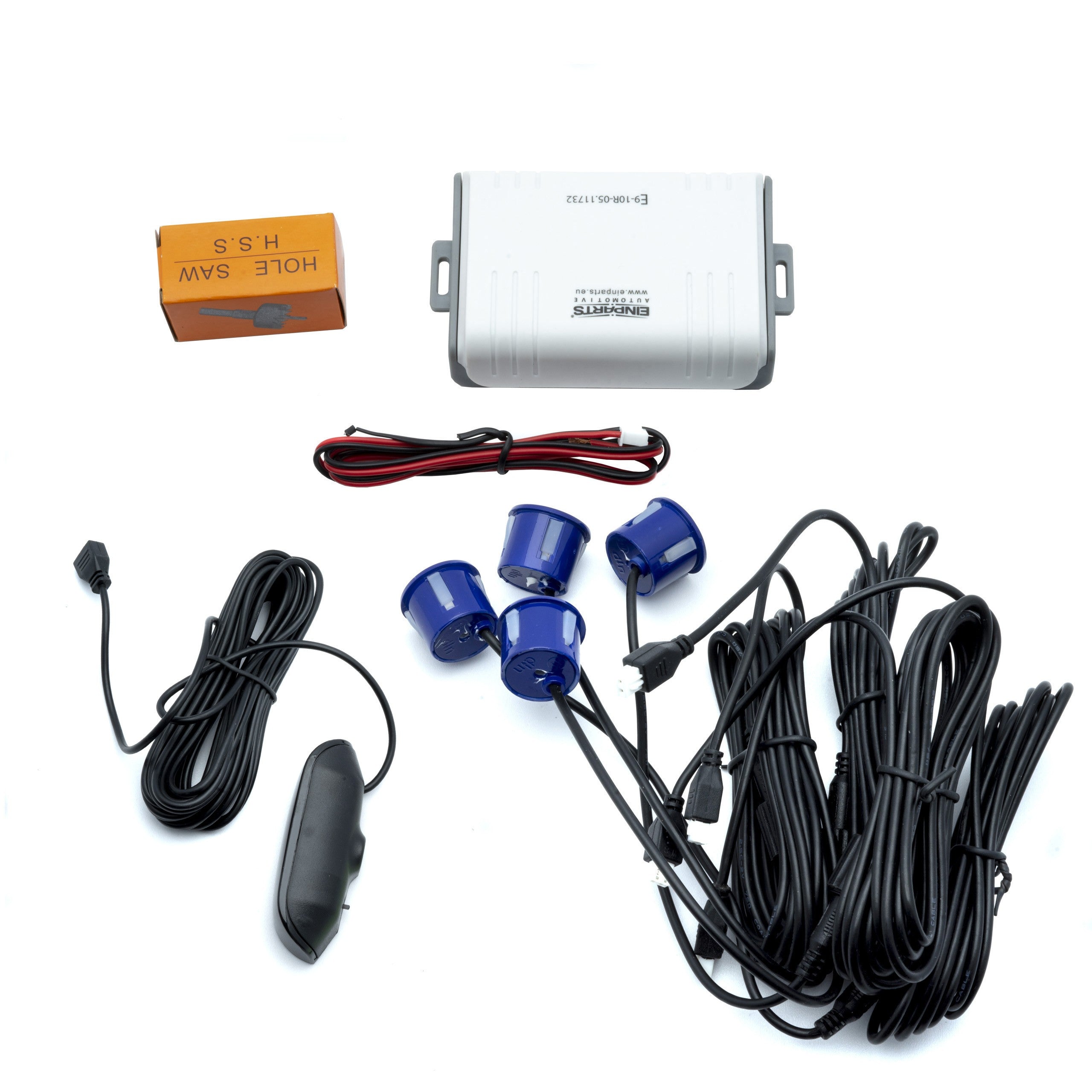 Parkeringssensor med display – Blå – ultraljudssensor – 4 sensorer – 4x 2,5 m