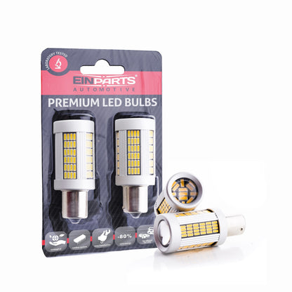LED-lampa för bil – PY21W – BAU15S – 1700–1800K (Orange) – 135 LED – SMD 4014