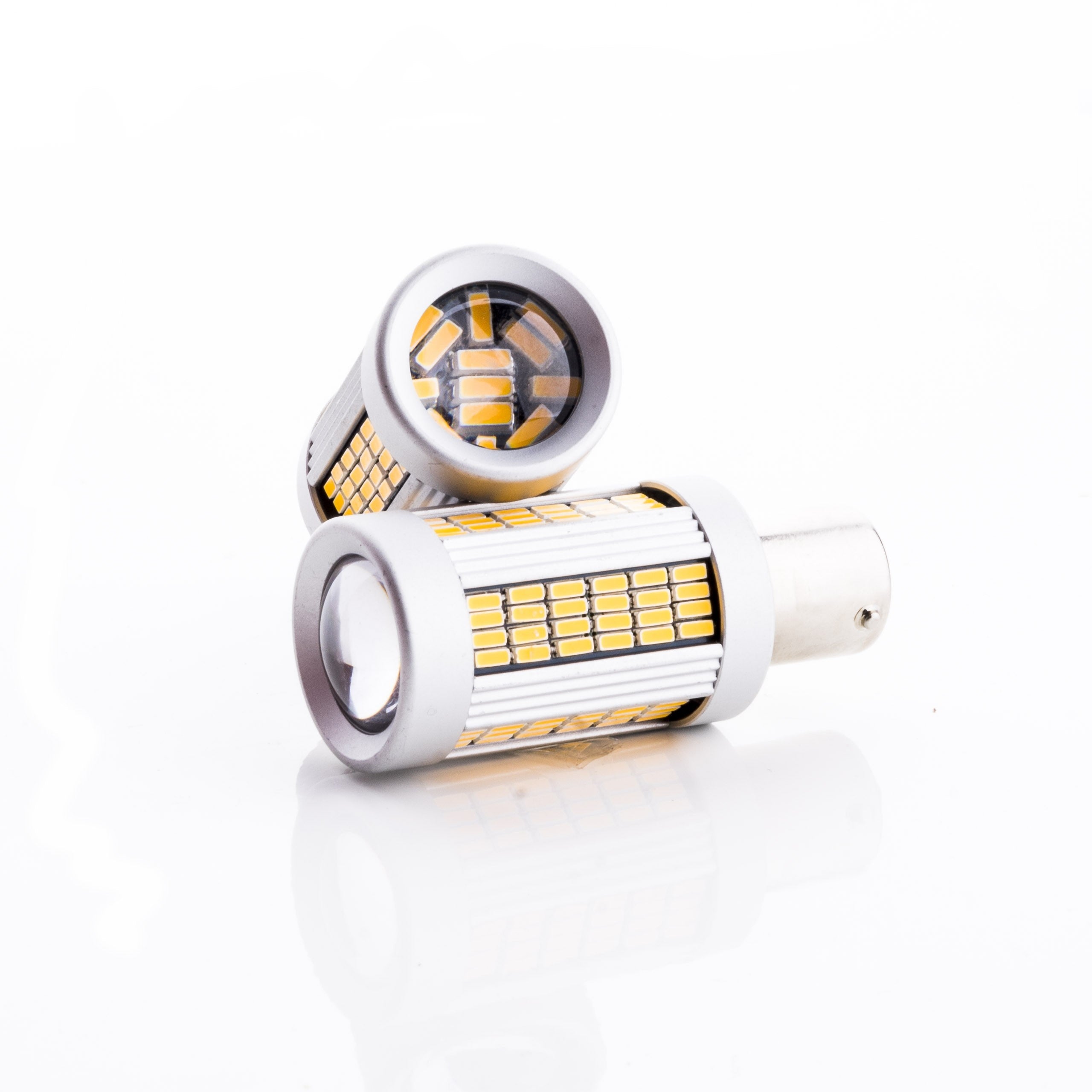 LED-lampa för bil – PY21W – BAU15S – 1700–1800K (Orange) – 135 LED – SMD 4014