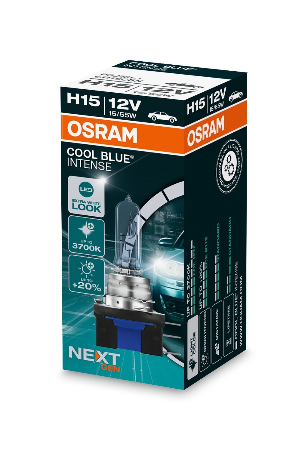 H15 Osram Cool Blue Intense (Next Gen) – produktbild framifrån | OSRAM