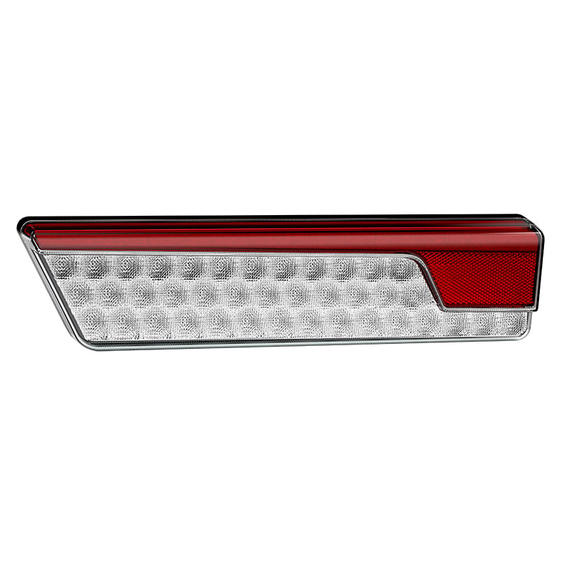 Kombinationslampa 355BARWML Chrome – Left – produktvy från sidan | LEA