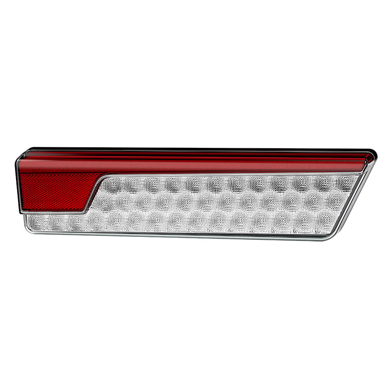 Kombinationslampa 355BARWML Chrome – Right – produktvy från sidan | LEA