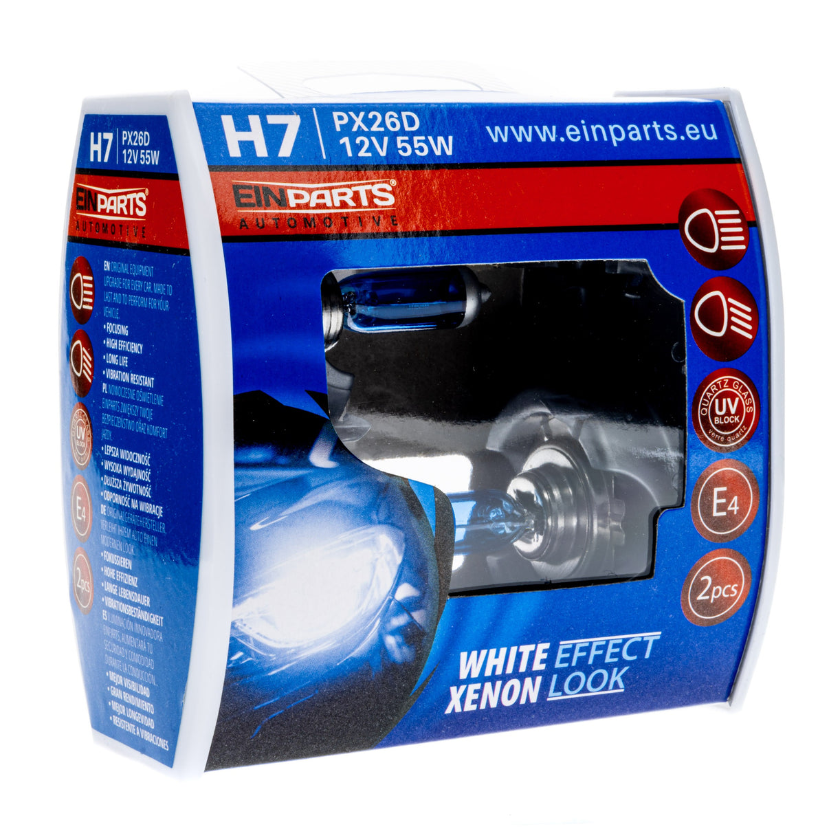 Halogenlampsats – H7 – 6000K – 9V - 16V – 2-pack