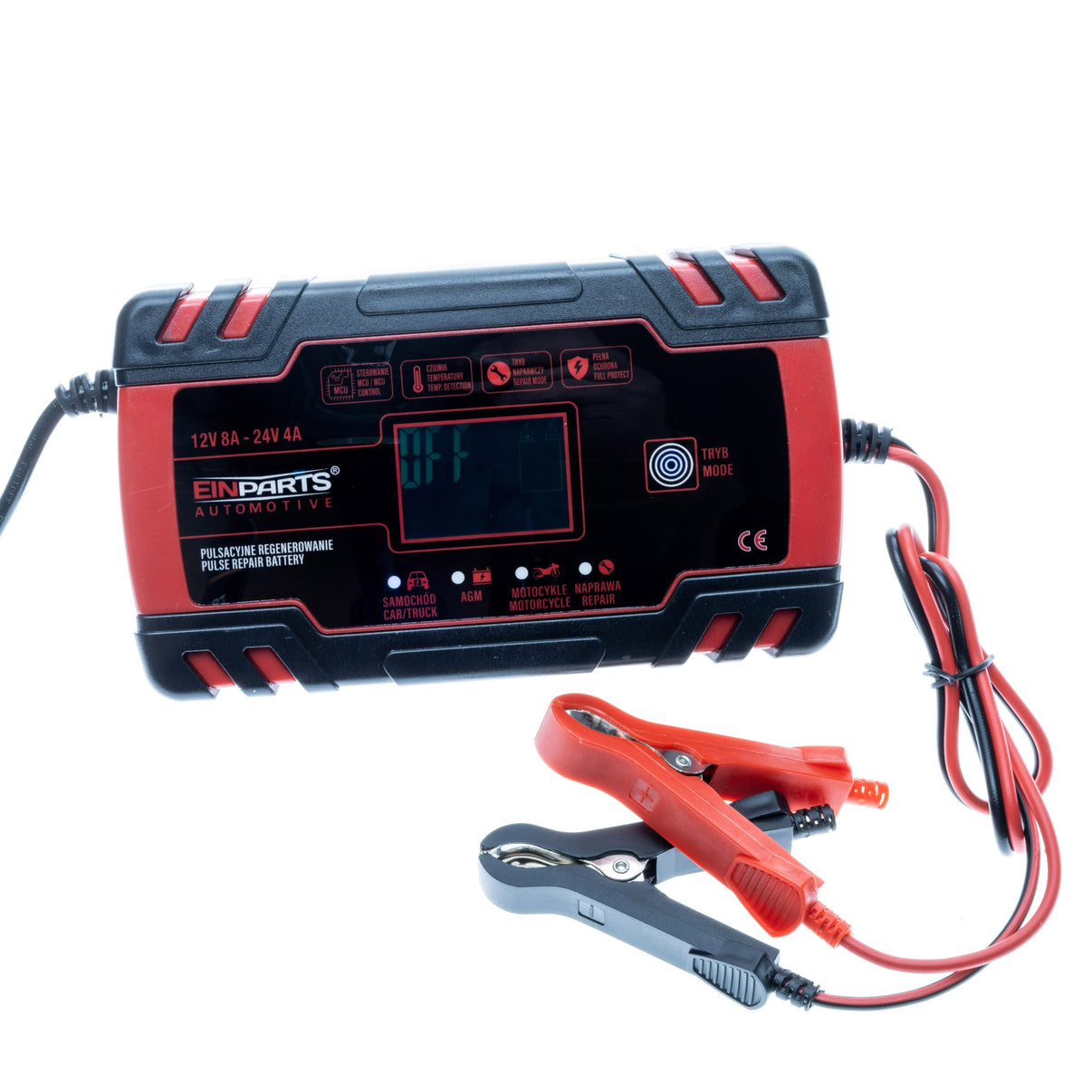 Billaddare – 24 V, 12 V, 230 V AC – 17x10x5,5 cm – Approximately 115 cm