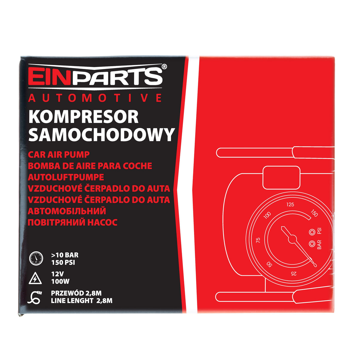 Luftkompressor – 10 W – 15 x 17 x 8 cm
