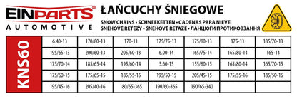 Snökedjor och snösockor – Härdat stål – 2-pack