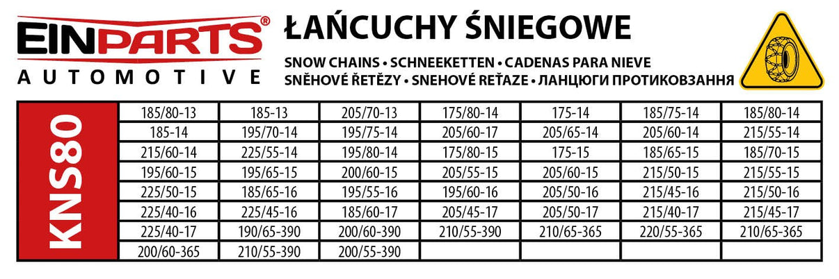 Snökedjor och snösockor – Härdat stål – 2-pack