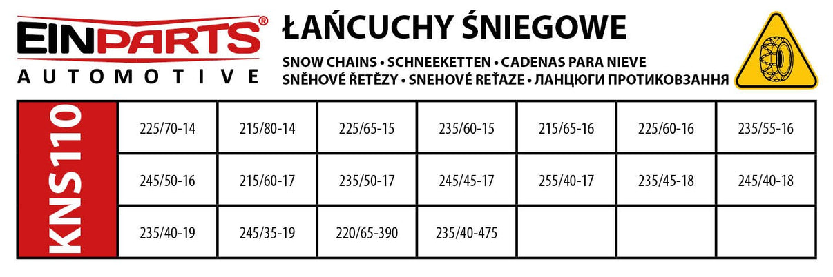 Snökedjor och snösockor – Härdat stål – 2-pack