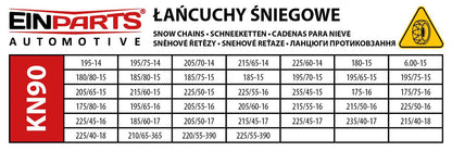 Snökedjor och snösockor – Härdat stål – 2-pack