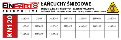 Snökedjor och snösockor – Härdat stål – 2-pack