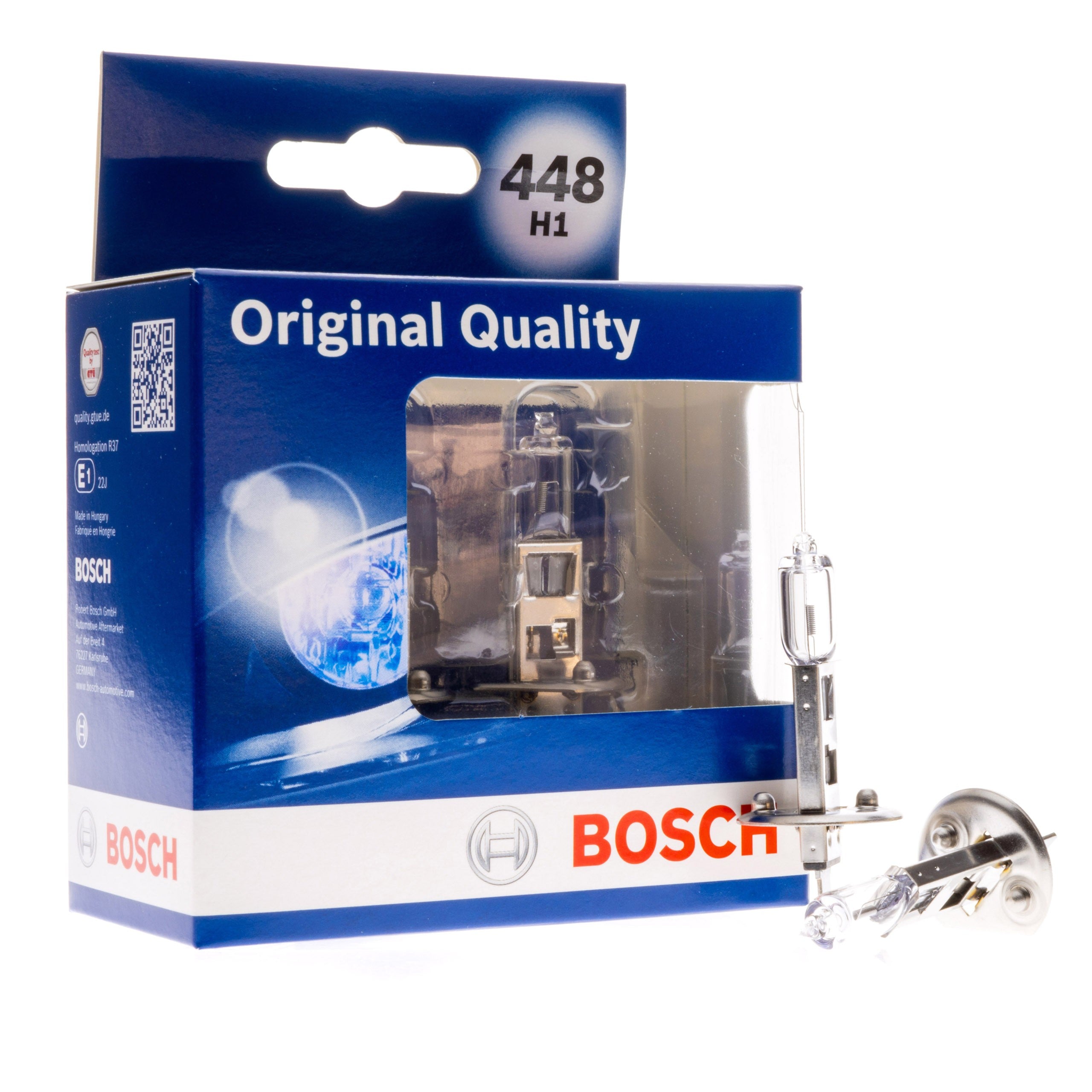 Halogenlampa – BOSCH – H1 – 3000K – 9V - 16V – 2-pack