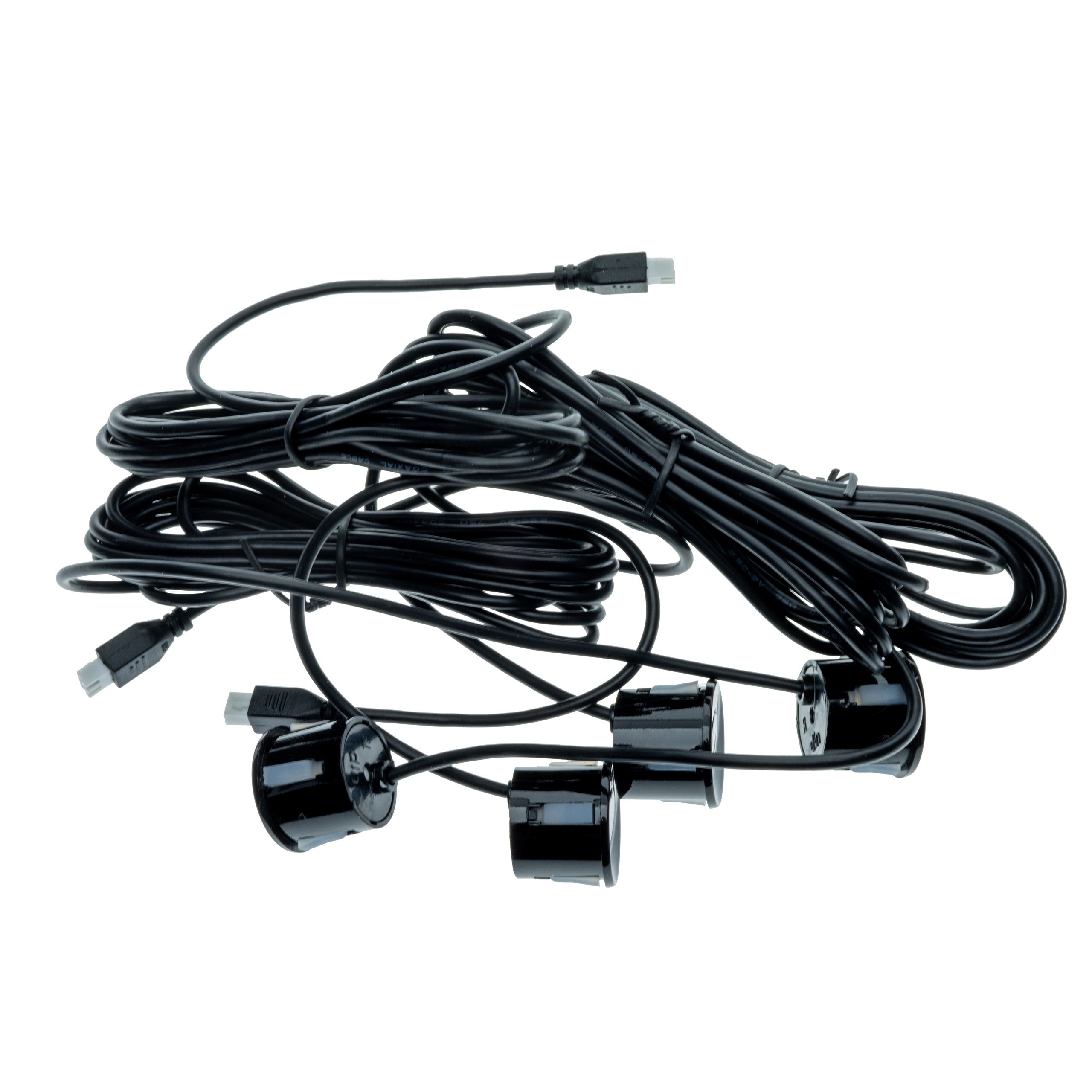 Parkeringssensor med summer – Svart – ultraljudssensor – 4 sensorer – 4x 2,5 m
