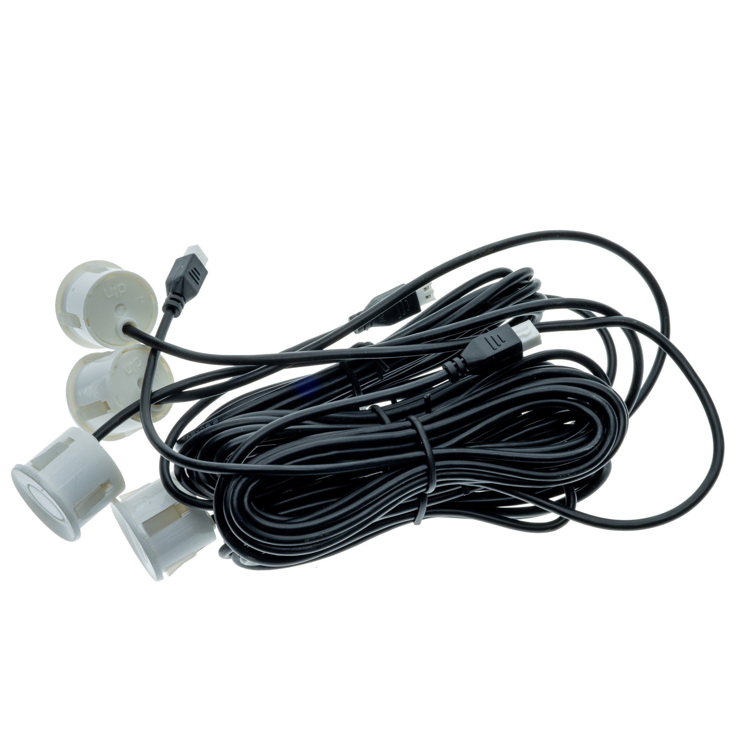 Parkeringssensor med summer – Vit – ultraljudssensor – 4x 2,5 m
