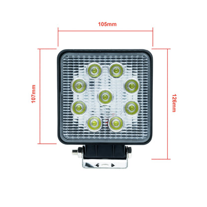 LED-extralampa – 27 W – 6000K – 9 LED – 126 mm