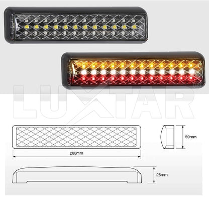 Baklampa 200BIRSTME Röd – närbild detaljer | LEA