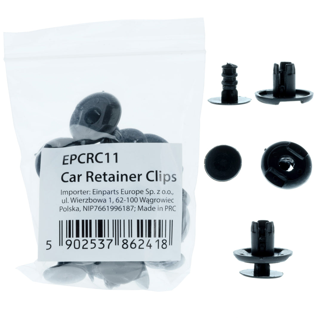Fästclips Honda Accord/City m.fl. – A 19,8 B 7,8 C 14,7 d 3 H 12 hål ø 8