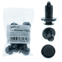Fästclips Honda Accord/City m.fl. – A 19,8 B 9,6 C 13,7 d 3,9 H 20,5 hål ø 10