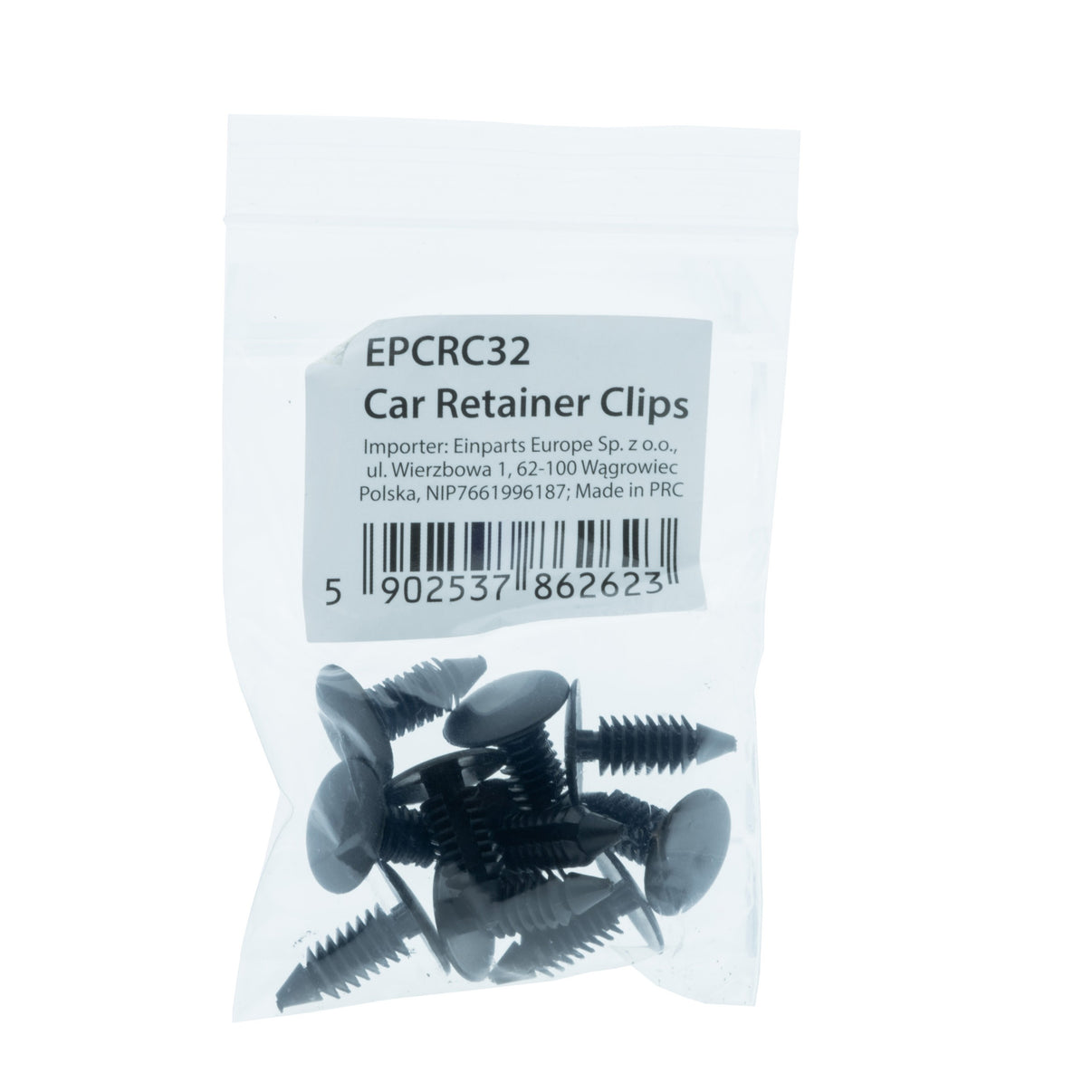 Fästclips Hyundai Accent/i10 m.fl. – A 17,7 B 5,3 C 7,3 d 3 H 22,4 hål ø 6