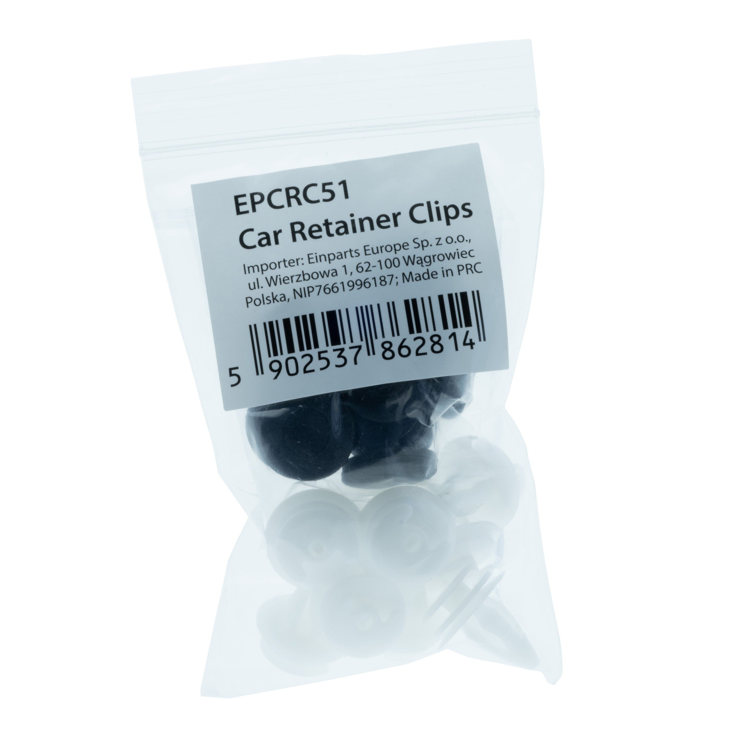 Fästclips BMW 3'E36/3'E46 m.fl. – A 14,4 B 7,9 C 17,7 d 2,6 H 20,6 hål ø 8
