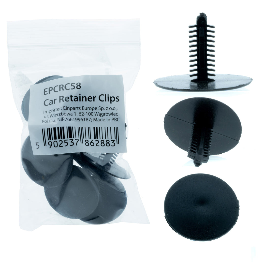 Fästclips – A 25,4 B 4,6 C 7,5 d 2,1 H 29,8 w hole ø 6 – 10-pack