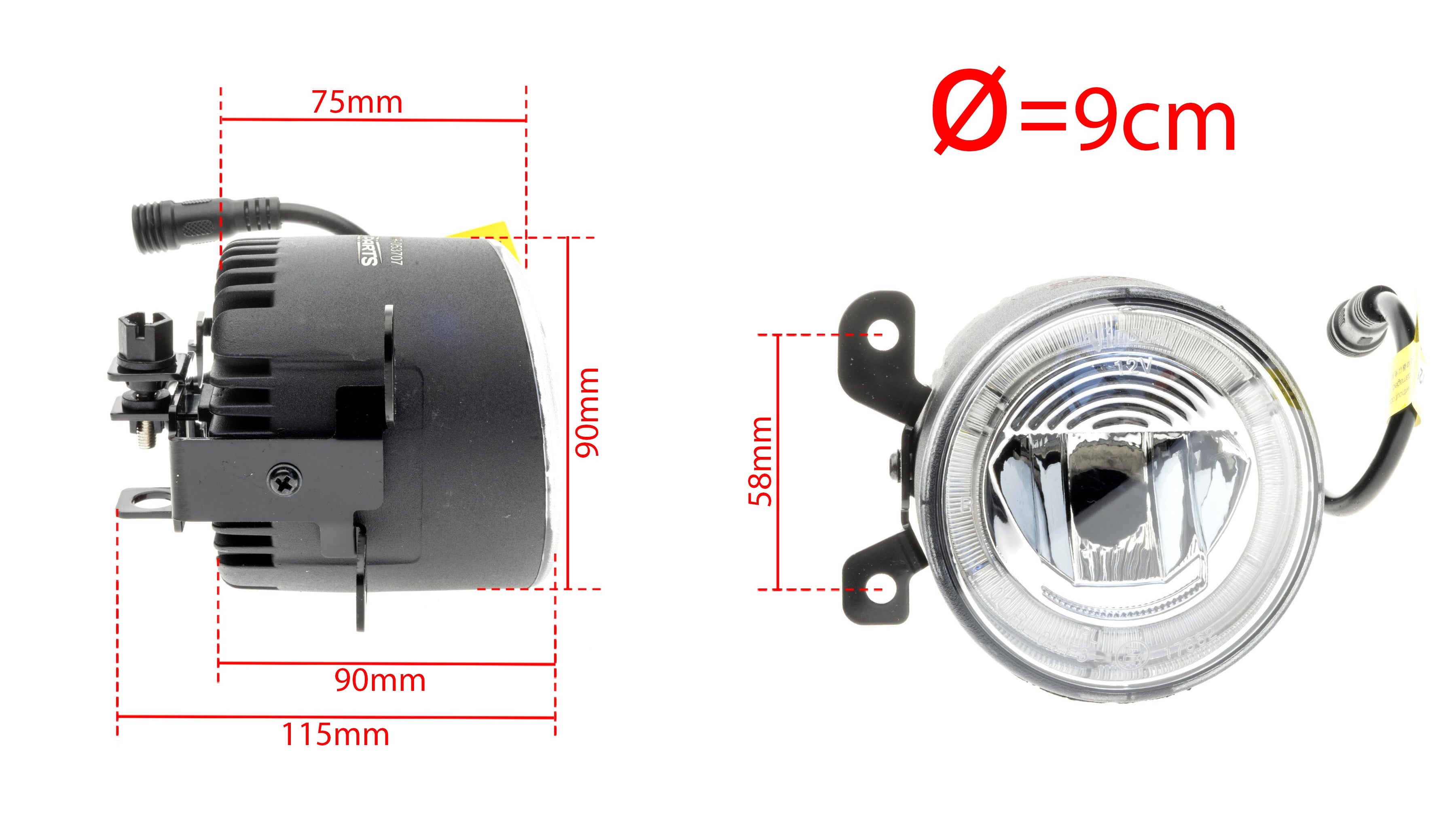DRL- och dimljus – 6000K – 10 W – 9V - 32V
