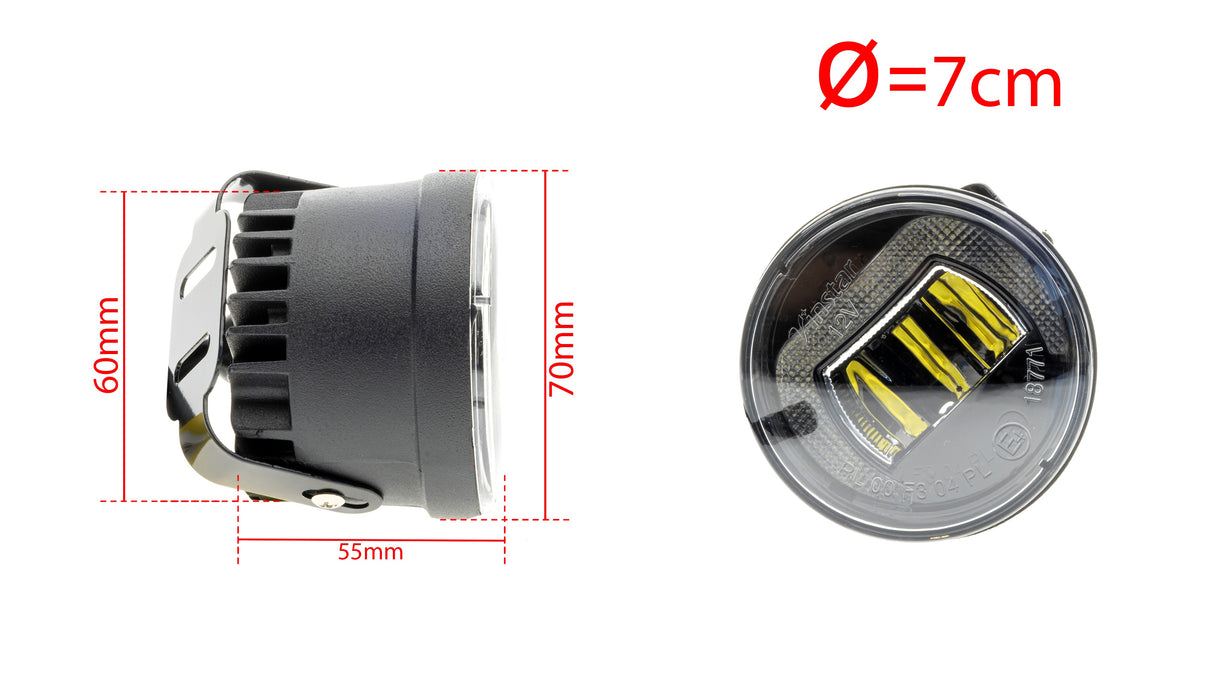 DRL- och dimljus – 6000K – 10 W – 9V - 32V