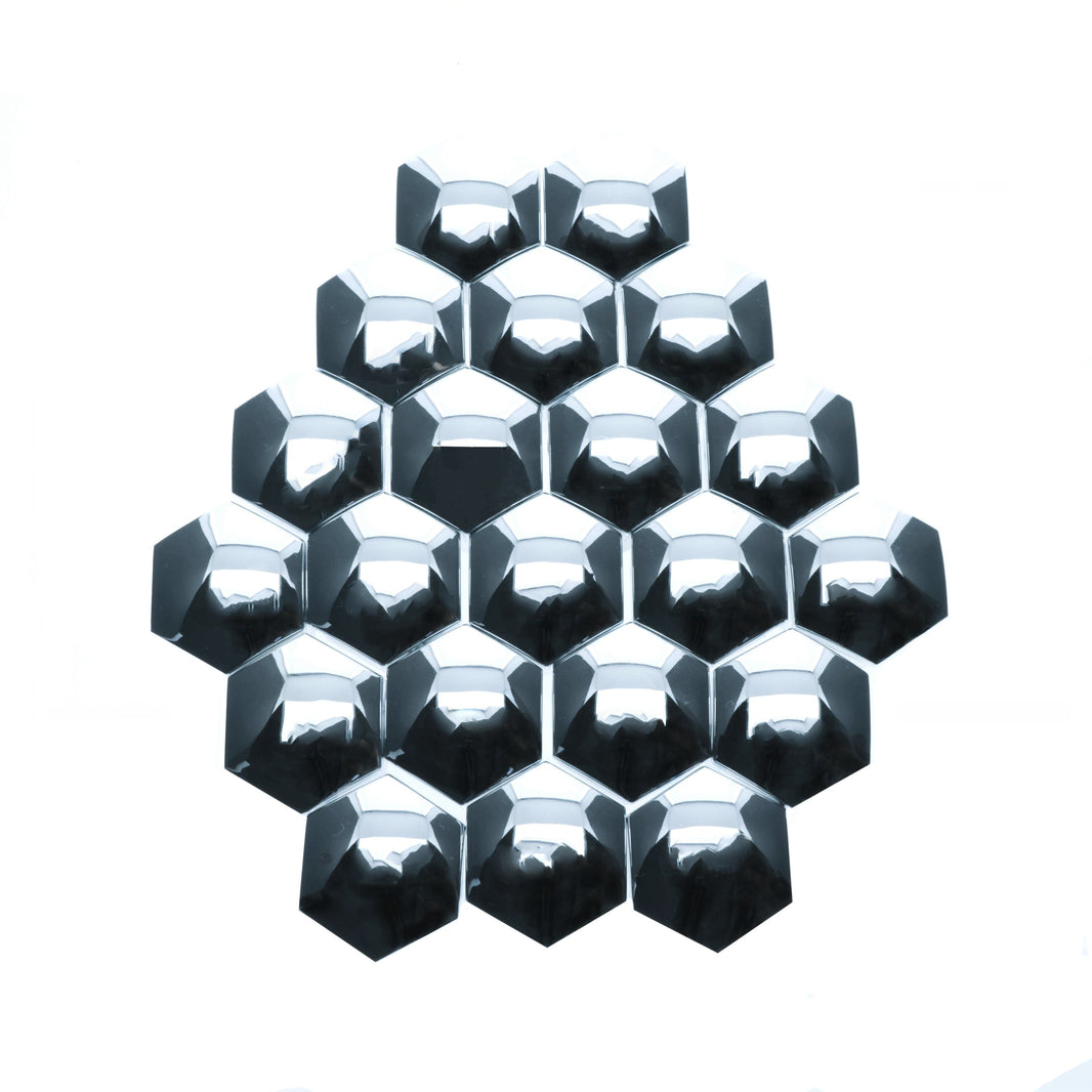 Hjulmutterskydd – Kromsilver – Plast – 20-pack