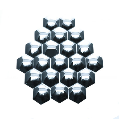 Hjulmutterskydd – Kromsilver – Plast – 20-pack