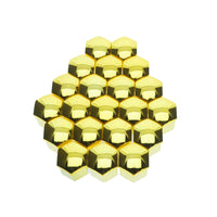 Hjulmutterskydd – metallic-guld – Plast – 20-pack – 24 mm mm