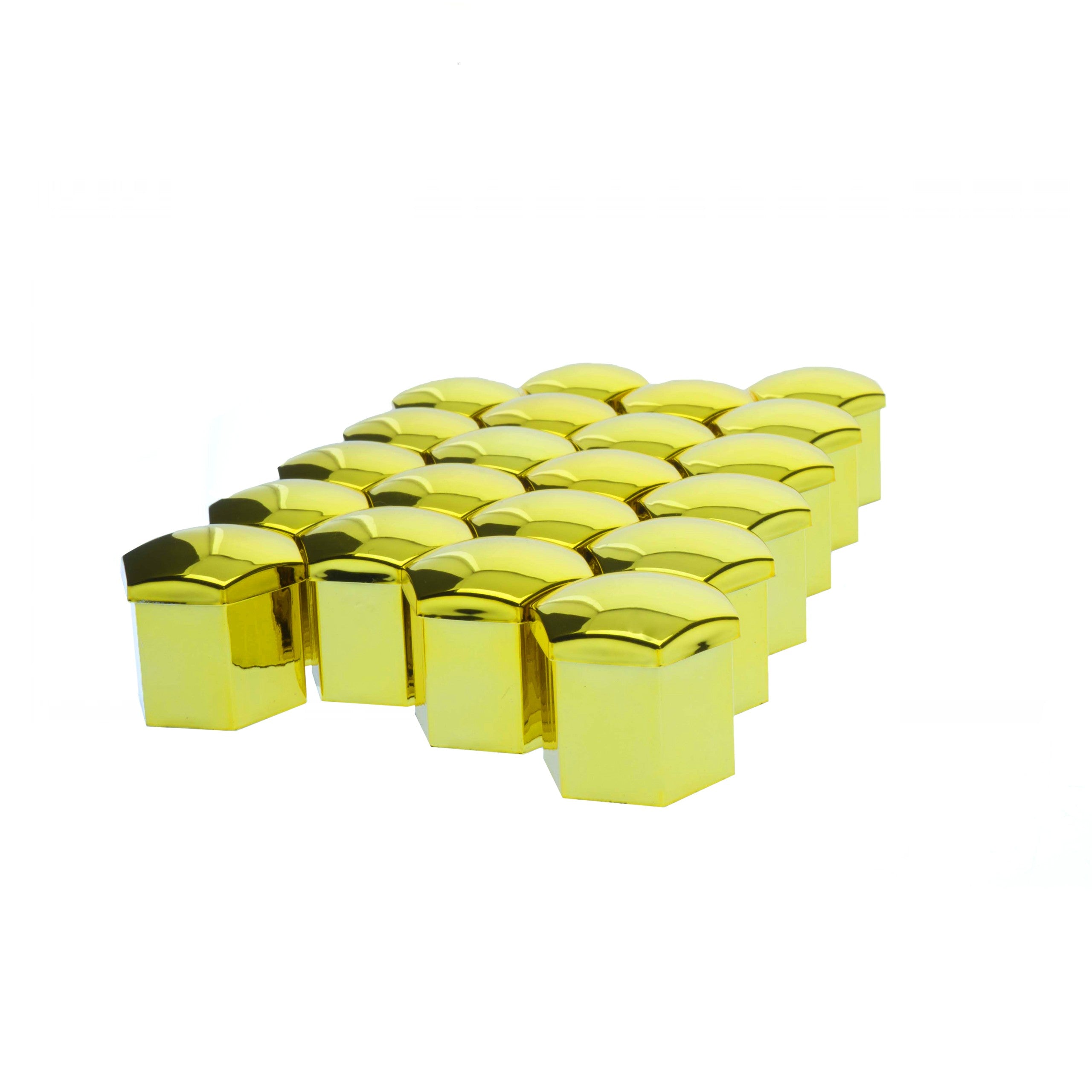 Hjulmutterskydd – metallic-guld – Plast – 20-pack – 24 mm mm