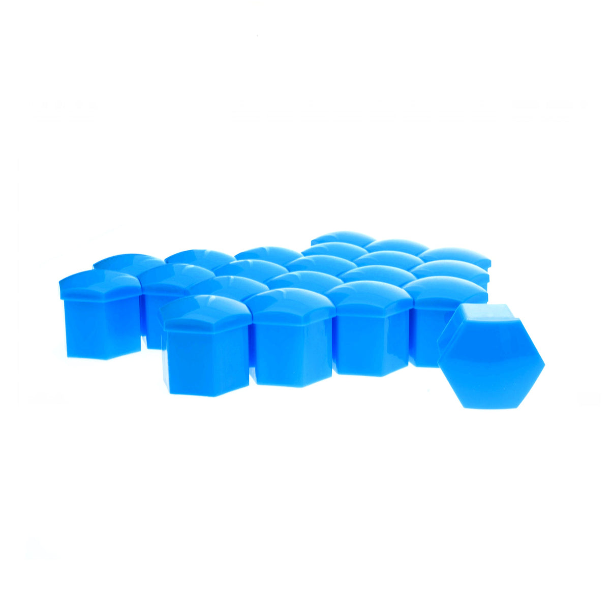 Hjulmutterskydd – Blå – Plast – 20-pack – 18 mm mm