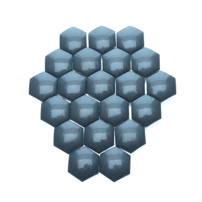 Hjulmutterskydd – Grå – Plast – 20-pack – 24 mm mm