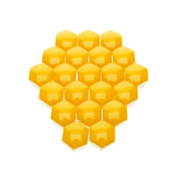 Hjulmutterskydd – Gul – Plast – 20-pack – 24 mm mm