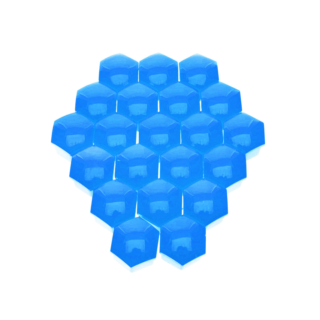 Hjulmutterskydd – Blå – Plast – 20-pack – 24 mm mm
