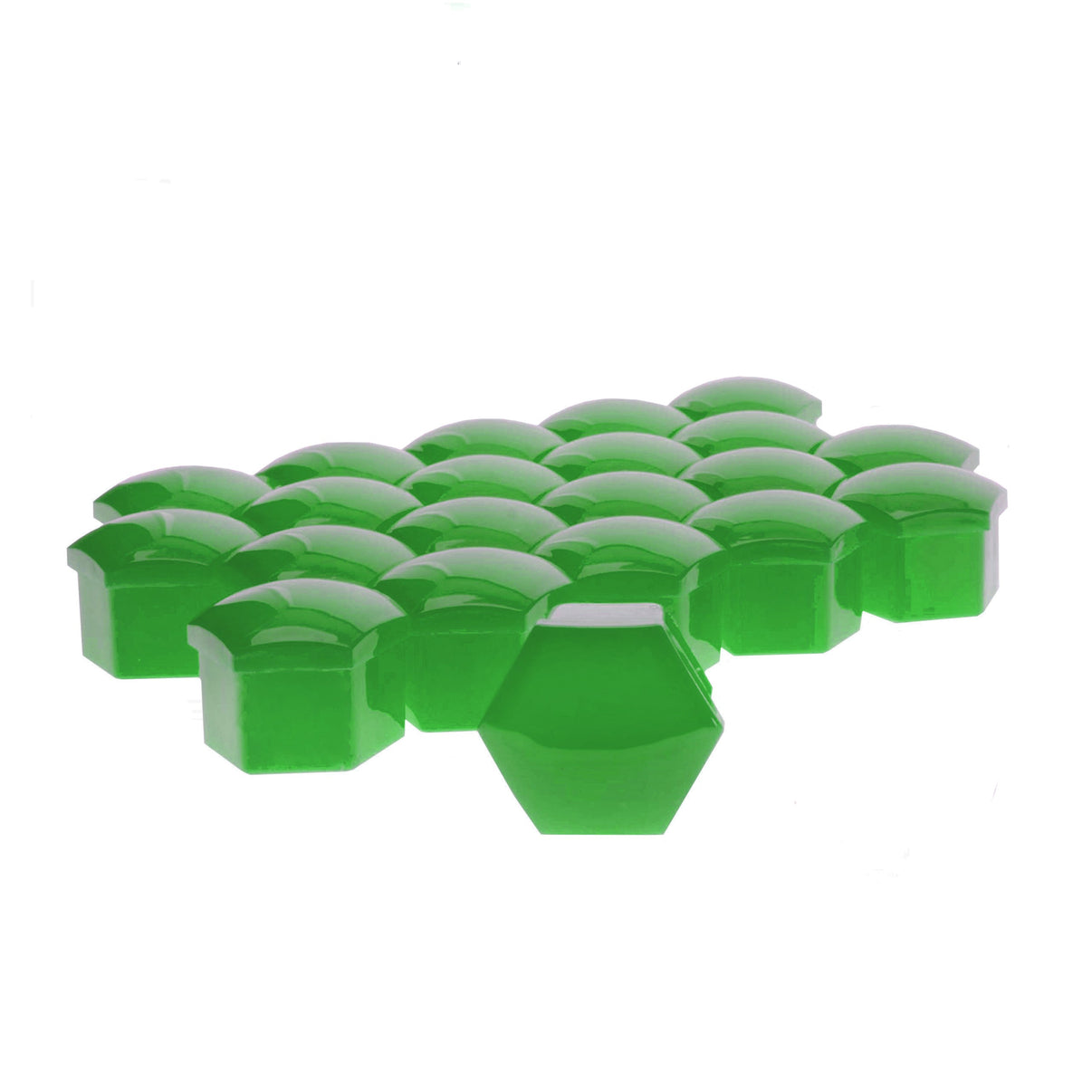 Hjulmutterskydd – Grön – Plast – 20-pack – 24 mm mm