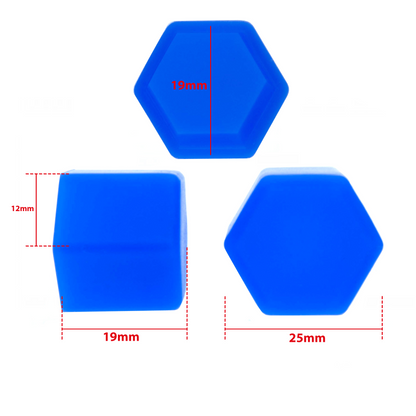 Hjulmutterskydd – Blå – Silikon – 20-pack – 20 mm mm