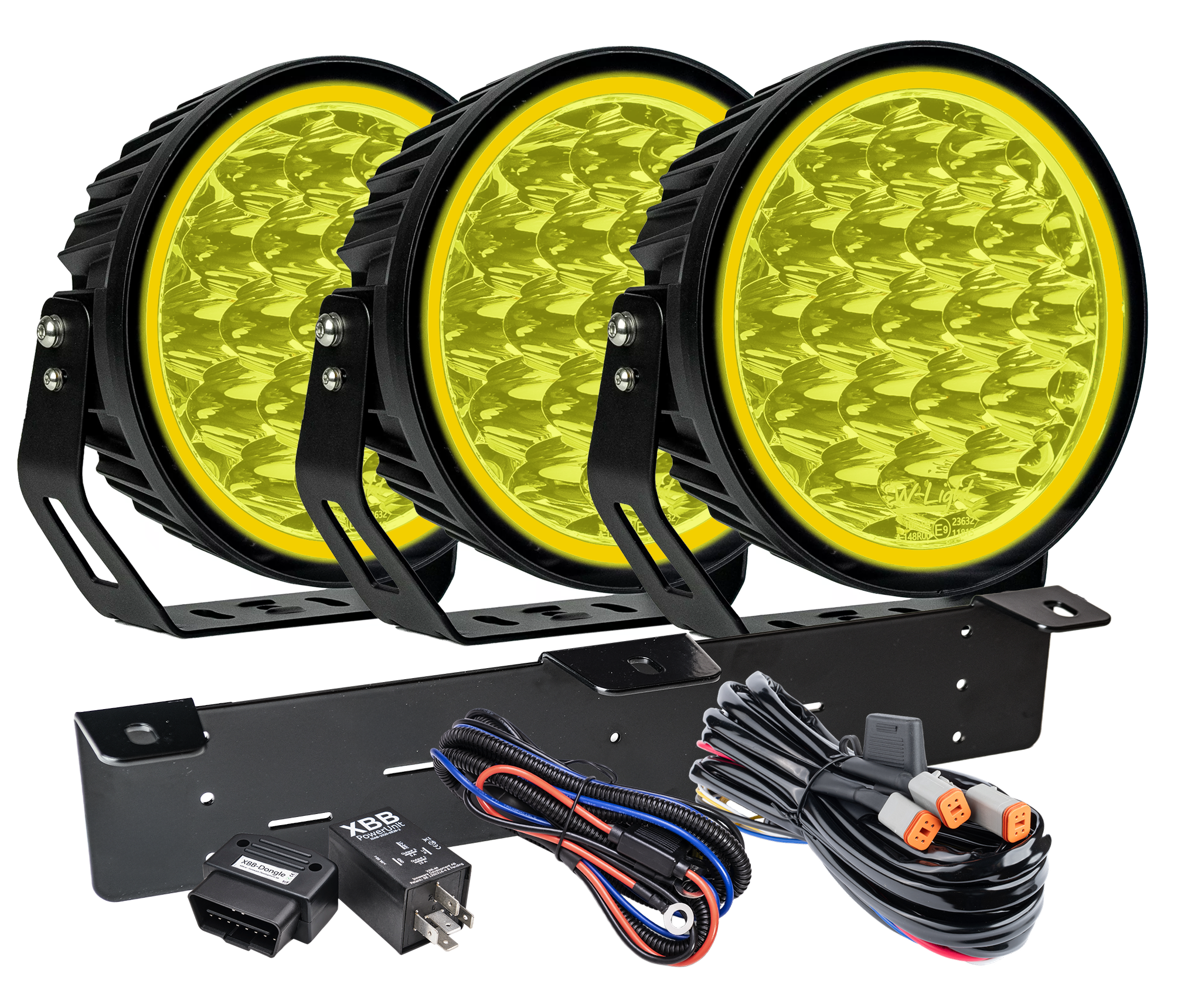 produktbild framifrån visande W – Light XTREME W9 RAD3 – Yellow – W-Light